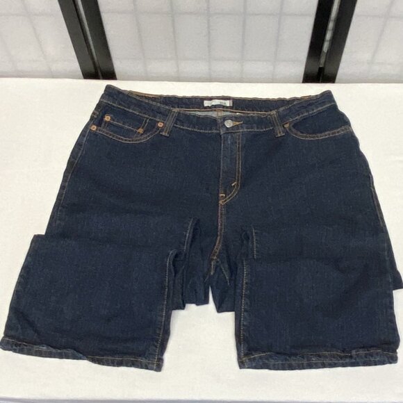 High Rise Bootcut Stretch Denim Jeans Dark Blue Wash Like New Levi’s 515 - Picture 7 of 15